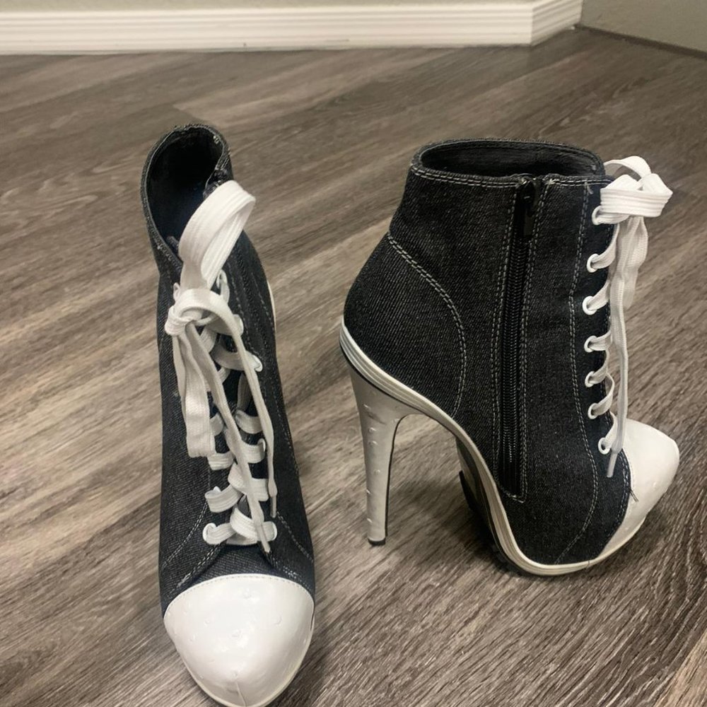 Converse with a heel